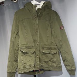 Green combat coat
